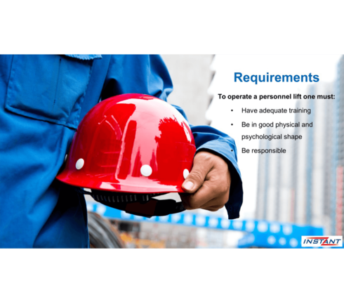 Personnel lift course 2